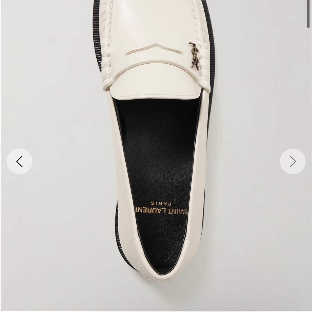 Saint Laurent Women's White Loafers